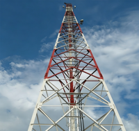Menara Komunikasi Baja Sudut Galvanis Celup Panas Tiga Kaki 20m 25m 30m 35m 45m 50m 55m 60m
