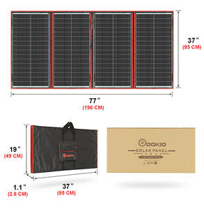 가정용/야외 캠핑/트레일러/자동차/해양을위한 2 개의 usbs와 휴대용 접이식 태양 전지 패널 100w/200w/300w 태양열 충전기 키트 - Product Image 4