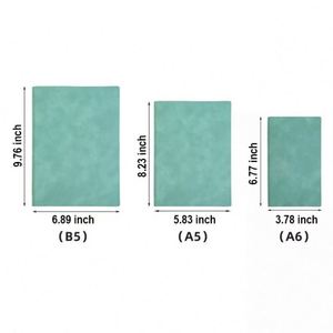 Nuevo Cuaderno A5 de Cuero, Mini, Tacto Suave, Edición Deluxe, Cosido, Personalizable, con Grabado en Relieve en Dorado/Plateado, 80 Hojas - Product Image 2