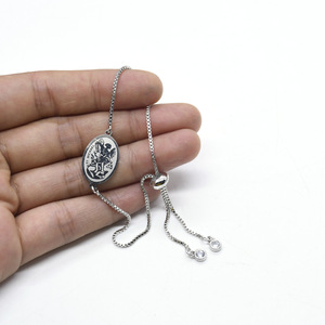 <b>Angel</b> Stainless Steel Bracelet With Cross <b>Charm</b> Geometric Design Gift Jewelry Zhejiang Made - Product Image 2