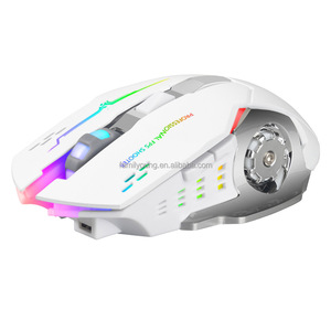 2.4G <span class=keywords><strong>Mouse</strong></span> Wireless Gaming <span class=keywords><strong>Mouse</strong></span> RGB ricaricabile USB con 7 colori retroilluminati 6 pulsanti silenziosi Dual Mode per Computer portatile PC - Product Image 5