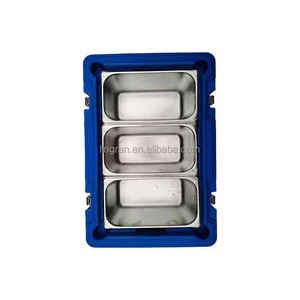 Contenitore Termico Multicomparto per Alimenti con Vaschette <span class=keywords><strong>in</strong></span> <span class=keywords><strong>Acciaio</strong></span> Inossidabile - Product Image 1