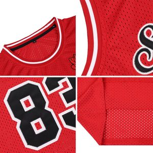 Uniforme de ropa de baloncesto con bordado de sarga de aparejos personalizados para hombres, camisetas de baloncesto Retro, malla transpirable de secado rápido - Product Image 4