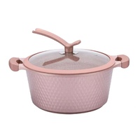 Set Peralatan Masak Aluminium 15-Piece Berlapis Berlian Mewah, Anti Lengket, Termasuk Panci Saus, Panci Sup, Casserole, Grill Pan, dan Wajan