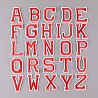 26 Patchs Alphabet A-Z Style Art Déco à Thermocoller et Adhésifs pour Décoration et Réparation de Vestes, Chemises, Chapeaux et Sacs