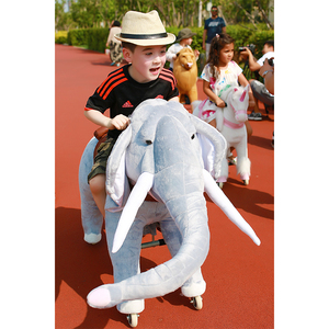 Le <span class=keywords><strong>Dernier</strong></span> <span class=keywords><strong>Jour</strong></span> Offre Spéciale du Éléphant En Peluche Jouet Mécanique À Cheval Jouet Sur Roues - Product Image 6