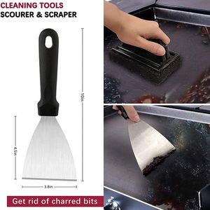 Kit de presse à smash burger 3/4/5/6 pièces, pour hamburgers, viande, steak, cuisson sur surface plane, grillades, plaque chauffante en acier inoxydable, accessoires pour <span class=keywords><strong>plancha</strong></span> - Product Image 6