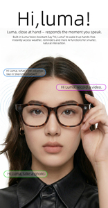 Gafas Inteligentes con IA G600Pro, Cámara de 13MP, Video HD 1080P, Grabación EIS, Vlog POV, Asistente de <span class=keywords><strong>Voz</strong></span> Luma, Traductor Multilingüe - Product Image 3
