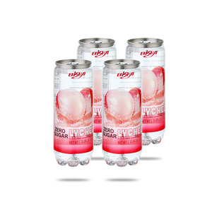 Minuman Soda Soda Berkarbonasi Rasa Buah Leci Rendah Gula Kemasan Kaleng PET 330ml Label Pribadi - Product Image 2