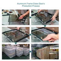 20 25 30 Aluminium Repas En Acier Inoxydable Cadre Poignées Armoire Cuisine Ferme Plancher Charnière Noir Porte Coulissante En Verre Avec Serrure