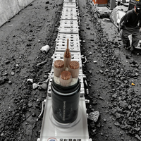 Kabel Daya ZC-YJV22 15kV/8.7kV Berisolasi XLPE Berselubung PVC Inti Tembaga Berlapis Baja 4 Inti 120mm2 Tahan Api