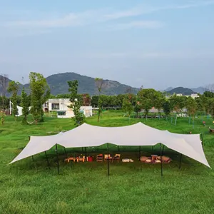 럭셔리 헤비 듀티 야외 캠핑 10x15m PVC 방수 스트레치 텐트 이벤트 결혼식
