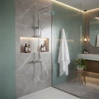 Ensemble de colonne de douche thermostatique conforme à la norme EN817, prêt pour une expédition immédiate, MOQ 1 pièce