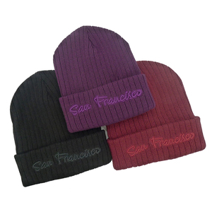 Gorros de Punto Acanalado con Forro Polar Premium, Tejido de Hilo Mezclado, con Logotipo Bordado Personalizado, Gorros Gruesos de Invierno al por Mayor - Product Image 5