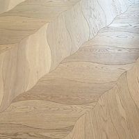 Parquet en bois à motifs irréguliers en forme de feuille, parquet en bois à motifs hexagonaux