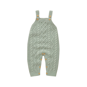 Tutina in Maglia per Neonati Mimixiong, Pagliaccetto con Bretelle in Maglia Intrecciata, Abbigliamento Invernale per Neonati all'Ingrosso - Product Image 6