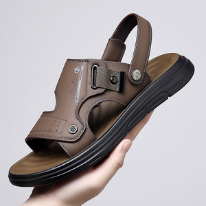 Men's Summer Outdoor Arch <b>Support</b> Sandals PU Leather Upper Lightweight Cushioning Waterproof Breathable Beach Walking Casual - Product Image 3