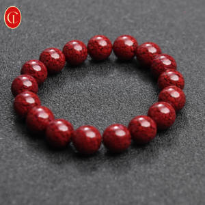 Natürliches Dunkelrotes Reiskorn Buddhistisches Trendiges Perlenarmband - Energetische Chakra-Heilung Schmuck - Product Image 5