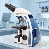 Microscope biologique binoculaire optique à objectif fini 1600X, oculaire achromatique semi-plano WF, éclairage LED Kohler 3W pour laboratoire et clinique
