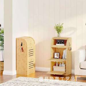 Living Room Cabinet Solid Wood 3 Layers Large Capacity Multipurpose <b>Storage</b> <b>Rack</b> For Fruit <b>Vegetable</b> Beverage Snack - Product Image 4