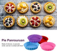 Moule à gâteau jetable en silicone bleu, plaque de cuisson en forme de chrysanthème, plaque à tarte, plaque à pain et à pizza, plaque fixe de 4 pouces, facile à utiliser