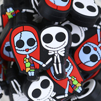 Lebensmittelechte Baby-Halloween-Platin-Silikon-Totenkopf-Handkette, Anti-Fall-Kette, Ornament, DIY-Schmuckherstellung, Beißspielzeug-Perlen