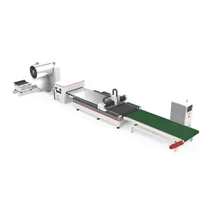 Linha de corte e corte automática a laser com sistema de alimentação automática de bobinas de metal