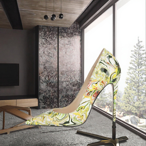 Chaussures à talons hauts pour femmes, style slip-on, en PU verni, formelles, talons aiguilles, sexy, pour le printemps, l'été et l'hiver - Product Image 3