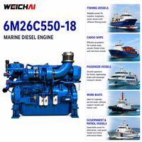 Moteur diesel marin SCDC Weichai série M26 550 ch 6M26C550-18 pour navire d'ingénierie et bateau de pêche au palangrier