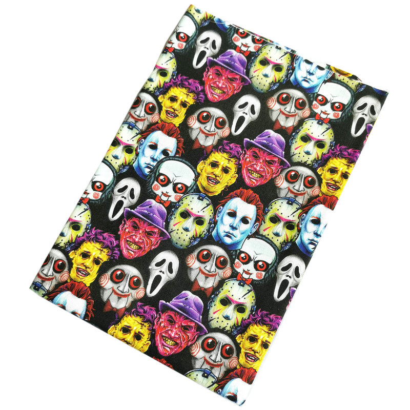 Новый дизайн, мужская ткань с принтом черепа для одежды, стеганая ткань для рубашек