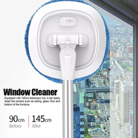 2021 Neuer elektrischer Fenster reiniger mit kabellosen Glas reinigungs mopps mit Teleskop griff