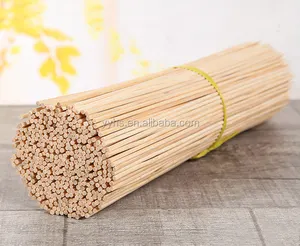 Bastões de bambu redondos, bambu sempre popular para churrasco de 30cm ecológico e saudável resistente ao calor