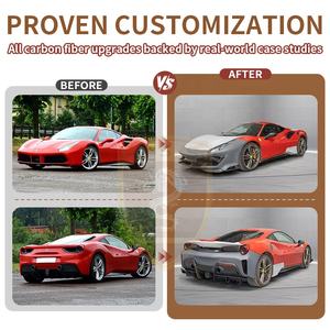 Upgrade auf Pista-Style PP-Material Bodykit für Ferrari 488 GTB Spider Body-Kit Frontstoßstangenlippe Seitenschweller Hinterer Kotflügel Lufteinlass - Product Image 2