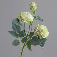 Fleurs de rose artificielles en soie à 3 têtes, bouquets décoratifs élégants, fleurs de rose pour la décoration