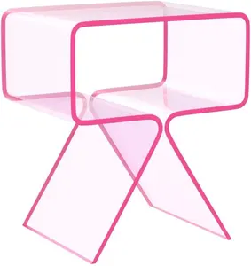 The Latest Transparent Bench Customized Household Pink Acrylic Display Bench For Display Only