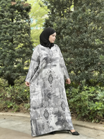 Robes islamiques en lin pour femmes, col rond, manches longues, longueur cheville, modestes, style traditionnel musulman, vente en gros ODM