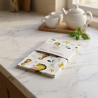 Essuie-tout de cuisine rectangulaire 100 % coton gaufré à motif floral, durable, hypoallergénique, écologique et lavable en machine pour la vaisselle