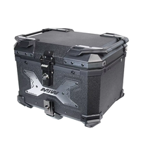 Boîte à bagages universelle pour moto, en alliage d'aluminium de haute qualité, 45L, étanche, antichoc, coffre de toit