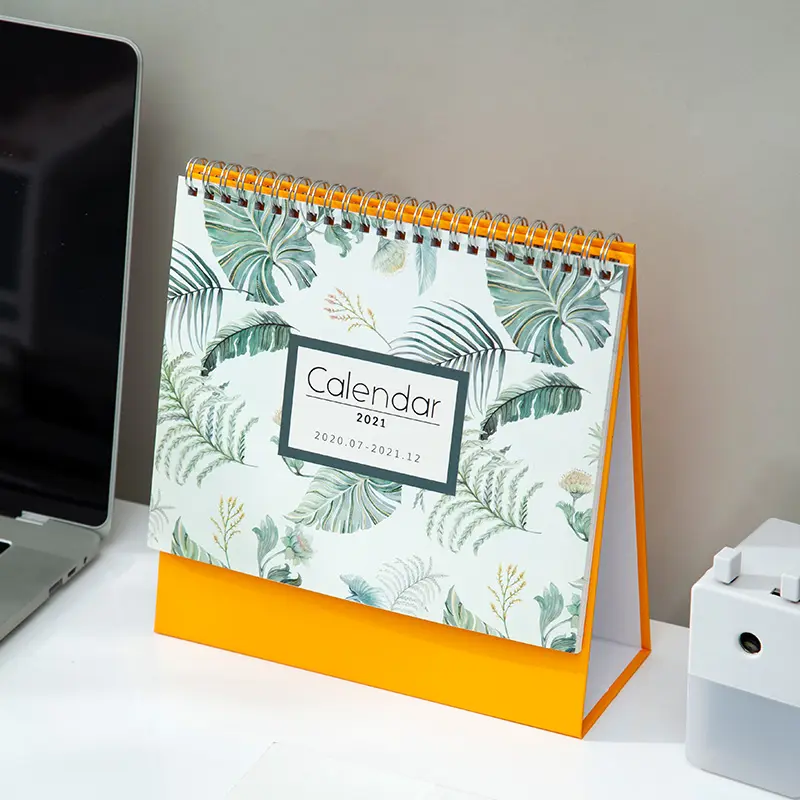2022 Benutzer definierter Druck Desktop Planner 2021 Table Organizer Zelt Schreibtisch kalender mit Logo