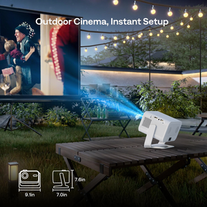 Nouveau design 2025 Mini projecteur intelligent portable FHD 1080P Android 11 avec lampe LED, Bluetooth 5.0, pour home cinéma, avec support télescopique, idéal comme cadeau - Product Image 6