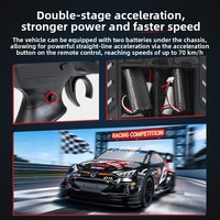 Coche de Carreras a Control Remoto 1:10 RC con Tracción en las 4 Ruedas, 70 km/h de Alta Velocidad, Estilo de Carreras Realista, Coche Eléctrico Personalizado