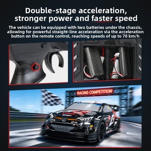 Coche de Carreras a Control Remoto 1:10 <span class=keywords><strong>RC</strong></span> con Tracción en las 4 Ruedas, 70 km/h de Alta Velocidad, Estilo de Carreras Realista, Coche Eléctrico Personalizado - Product Image 5