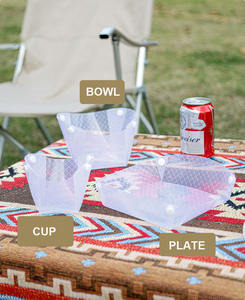 Bon marché Sacs de rangement pour aliments étanches pour le camp de <span class=keywords><strong>couverts</strong></span> avec logo personnalisé Ensemble de bols Bol de camping pliable et pliable - Product Image 5