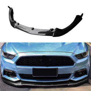 Lèvre de pare-chocs avant en fibre de carbone style S pour <span class=keywords><strong>Mustang</strong></span> 2015-2017, surface polie haute brillance, installation par vis, garantie de 6 mois - Product Image 1