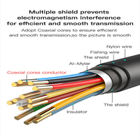 Conector usb c a hdmi 4k chapado en oro, 1m, 2m, 3m, tipo c a hdmi 4k @ 60hz