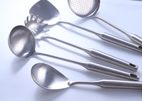 Accessoires d'ustensiles de cuisine pour la maison et le ménage outils de cuisine en métal en acier inoxydable ustensiles de cuisine ensemble louche à soupe tourneur écumoire