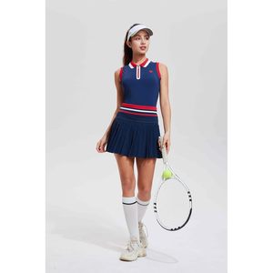Conjunto de Falda de Tenis para Mujer, Sin Mangas, Plisada, de Secado Rápido, Ropa Deportiva de Dos Piezas con Pantalones Cortos - Product Image 5