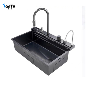Vendita calda all'ingrosso Utility ciotola singola moderna fatta a mano intelligente multifunzione 304 <span class=keywords><strong>in</strong></span> <span class=keywords><strong>acciaio</strong></span> inox lavello da <span class=keywords><strong>cucina</strong></span> - Product Image 5