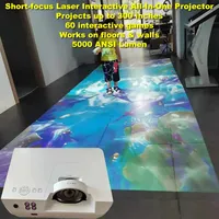 Projecteur laser interactif 5000 ANSI Lumen 1080P, système de projection 60 jeux pour enfants, usage professionnel et éducatif, tout-en-un, courte portée