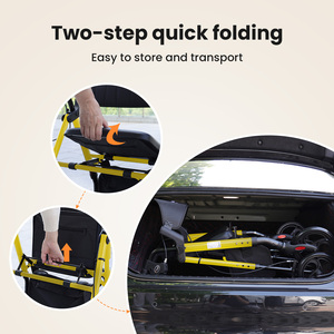 Déambulateur pliable léger en alliage d'aluminium avec siège réglable en hauteur, aide à la mobilité pour personnes âgées, fabricant OEM - Product Image 6